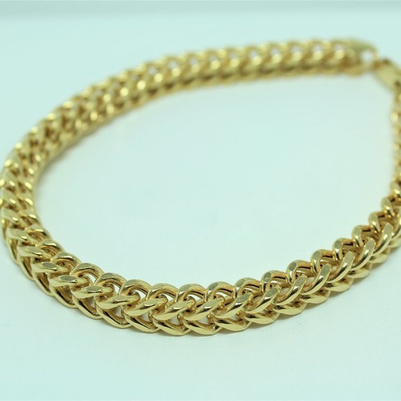10k Gold Franco Bracelet with Lobster Clasp